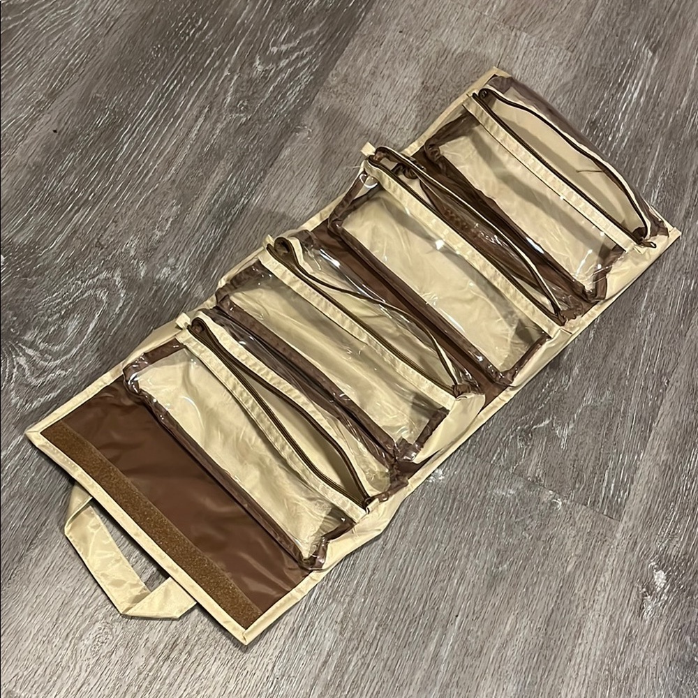 JM NEW YORK- Cream Roll Up Makeup/Mini Travel Bag - Picture 3 of 12